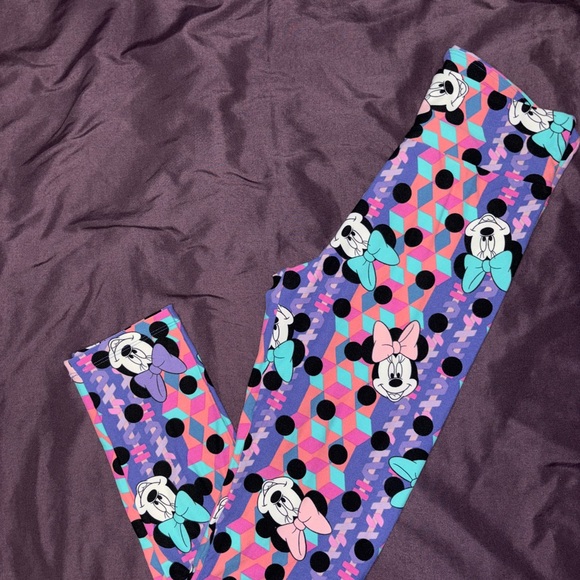 LuLaRoe Pants - BN* Colorful Minnie‎ Mouse Leggings (one size)